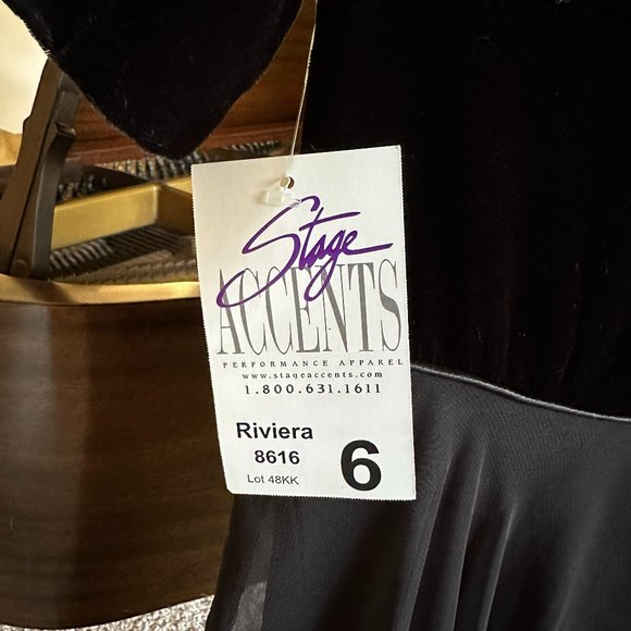 Stage Accents Performance Dress, Style Riviera in black, multiple sizes - Picture 2 of 3